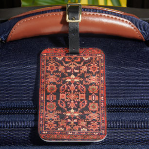Etiqueta De Bagagem Red Persian Antique Asian Oriental Vintage Turco