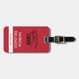 Etiqueta De Bagagem Red, White, and Black Luggage Performer Bag Tag