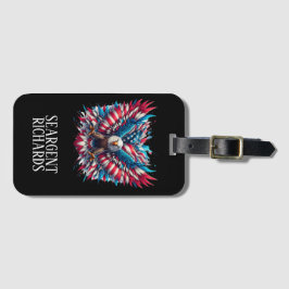 Etiqueta De Bagagem Red White e Blue American Eagle