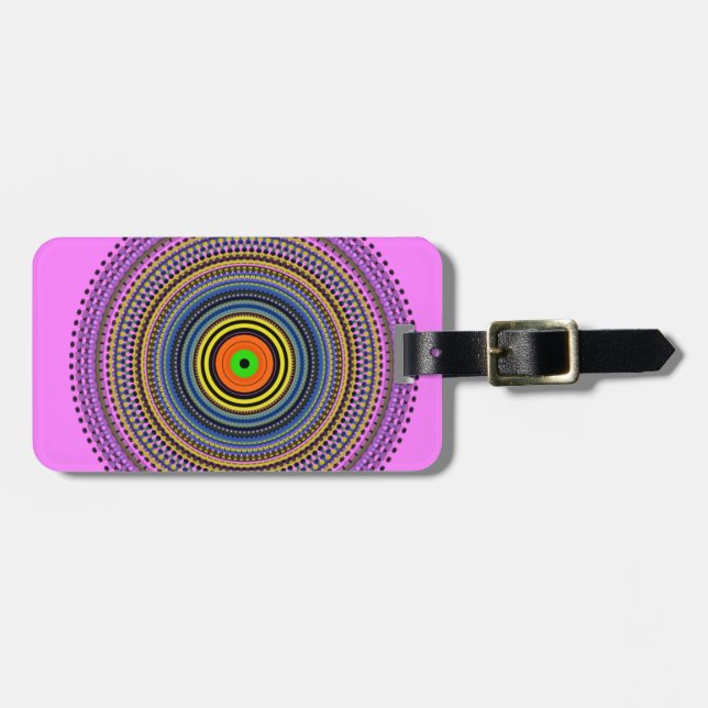 Etiqueta De Bagagem Redonda (Frente Horizontal)