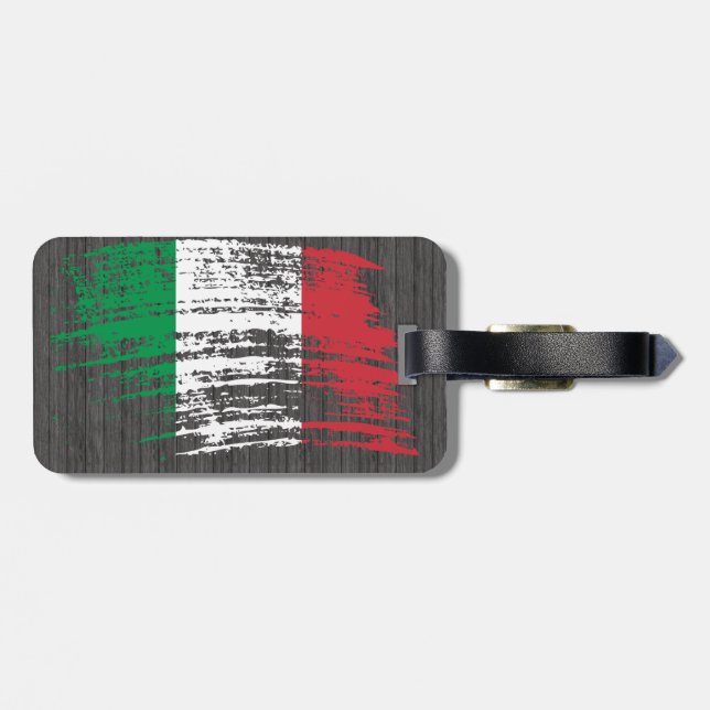 Etiqueta De Bagagem Refrigere o design italiano da bandeira (Traseira Horizontal)