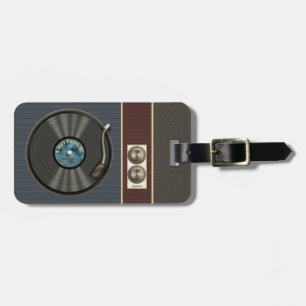 Etiqueta De Bagagem Registro de vinil retro engraçado