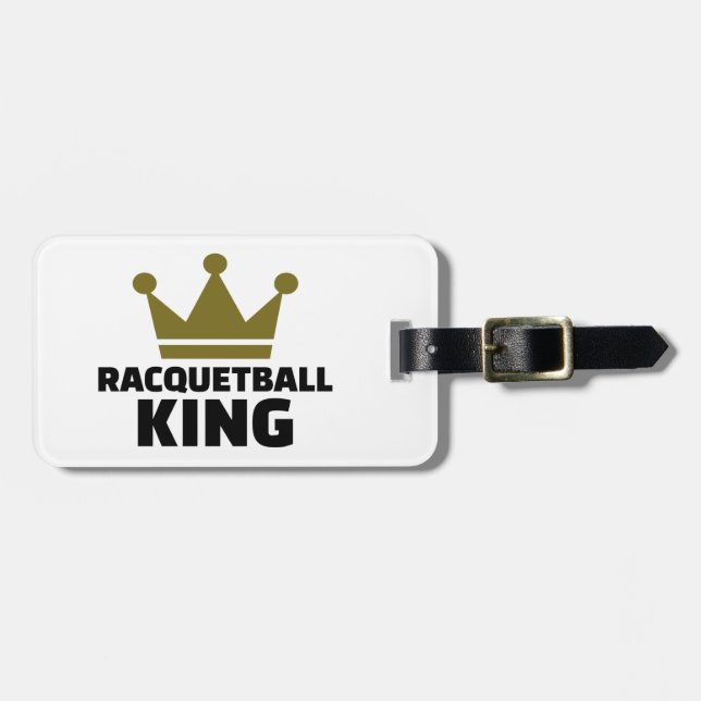 Etiqueta De Bagagem Rei do Racquetball (Frente Horizontal)