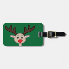 Etiqueta De Bagagem Reindeer personagem de desenho animado