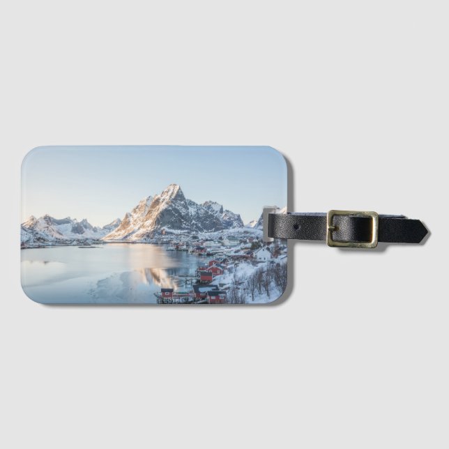 Etiqueta De Bagagem Reine Lofoten Noruega (Frente Horizontal)