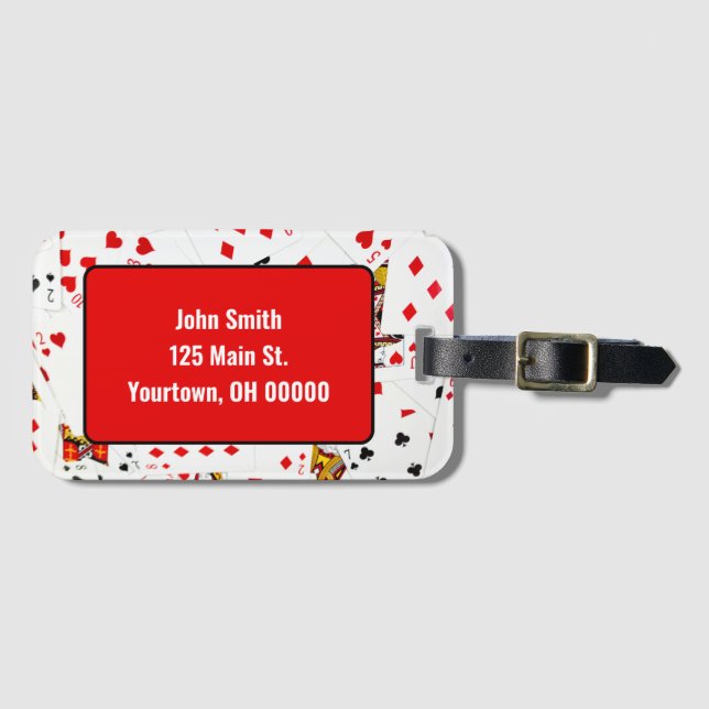 Etiqueta De Bagagem Reproduzindo coleção de cartões (Frente Horizontal)