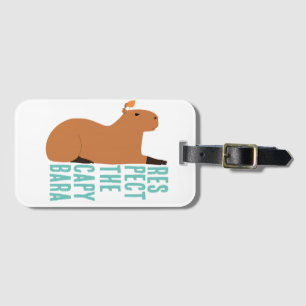 Etiqueta De Bagagem Respeite a capybara