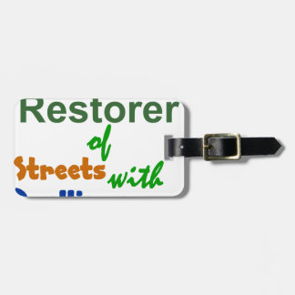 Etiqueta De Bagagem Restaurador de Ruas com Moradias - Isaiah 58:12