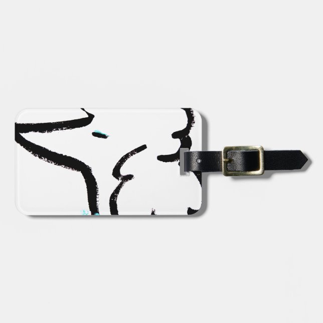 Etiqueta De Bagagem Retrato da caniche (Frente Horizontal)