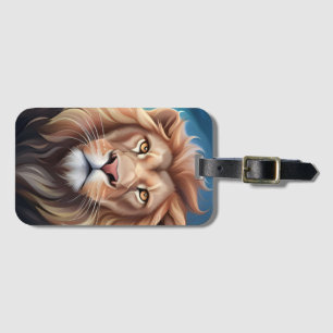 Etiqueta De Bagagem Retrato digital leão-56556