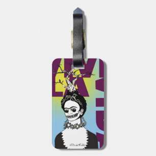 Etiqueta De Bagagem Retrato do pop art de Frida Kahlo