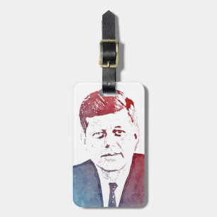 Etiqueta De Bagagem Retrato do pop art de John F. Kennedy