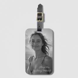Etiqueta De Bagagem Retrato Personalizado Dela – Presente de Foto Simp