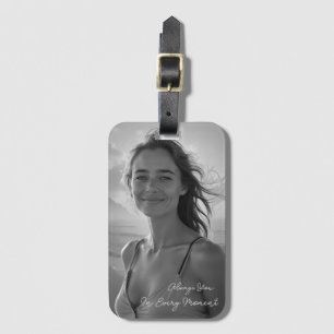 Etiqueta De Bagagem Retrato Personalizado Dela – Presente de Foto Simp