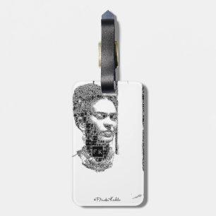 Etiqueta De Bagagem Retrato preto e branco de Frida Kahlo