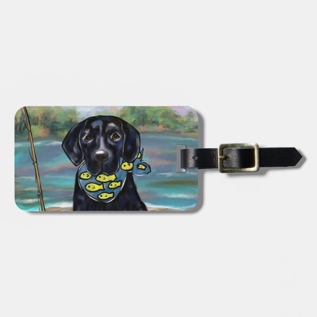 Etiqueta De Bagagem Retriever Labrador (Frente Horizontal)