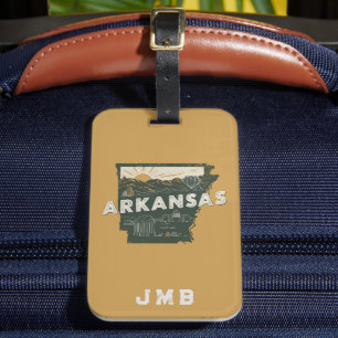 Etiqueta De Bagagem Retro Arkansas State Personalizado