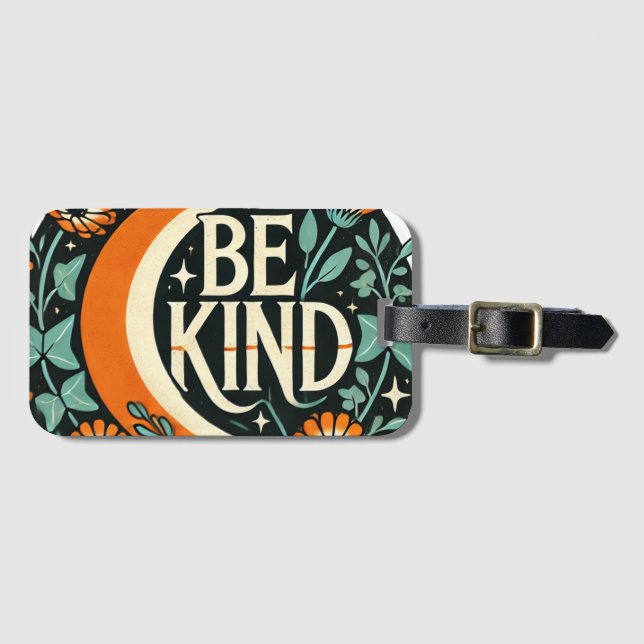 Etiqueta De Bagagem Retro Be Kind (Frente Horizontal)