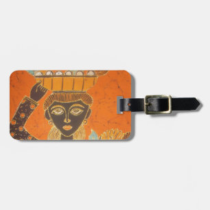 Etiqueta De Bagagem Retro Bonito Van Gogh Vintage Lady Portrait