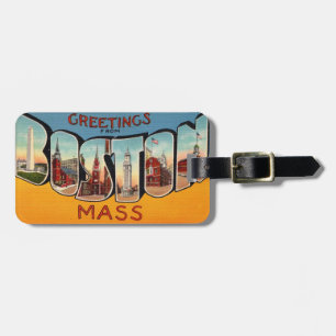 Etiqueta de Bagagem Retro Boston