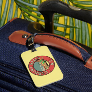 Etiqueta De Bagagem Retro Carolina Beach Roundel