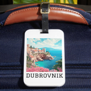 Etiqueta De Bagagem Retro Classic Dubrovnik Croácia
