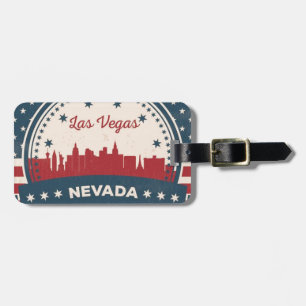 Etiqueta De Bagagem Retro Las Vegas Skyline