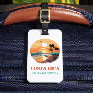 Etiqueta De Bagagem Retro Personalizado Costa Rica