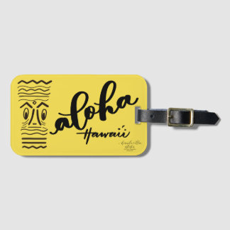 Etiqueta de Bagagem Retro Tiki Aloha