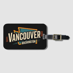Etiqueta De Bagagem Retro Vancouver Estado de Washington