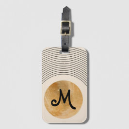 Etiqueta De Bagagem Retro Vintage 1920s minimalist geometric Monogram 