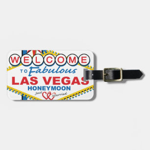 Etiqueta De Bagagem Retrospectivo de Las Vegas Honeymoon