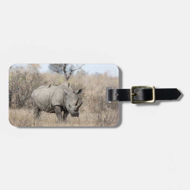 Etiqueta De Bagagem Rhino Branco (Frente Horizontal)