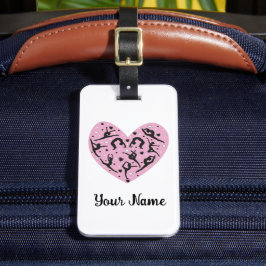 Etiqueta De Bagagem Rhythmic Gymnastics Heart Personalized Luggage Tag