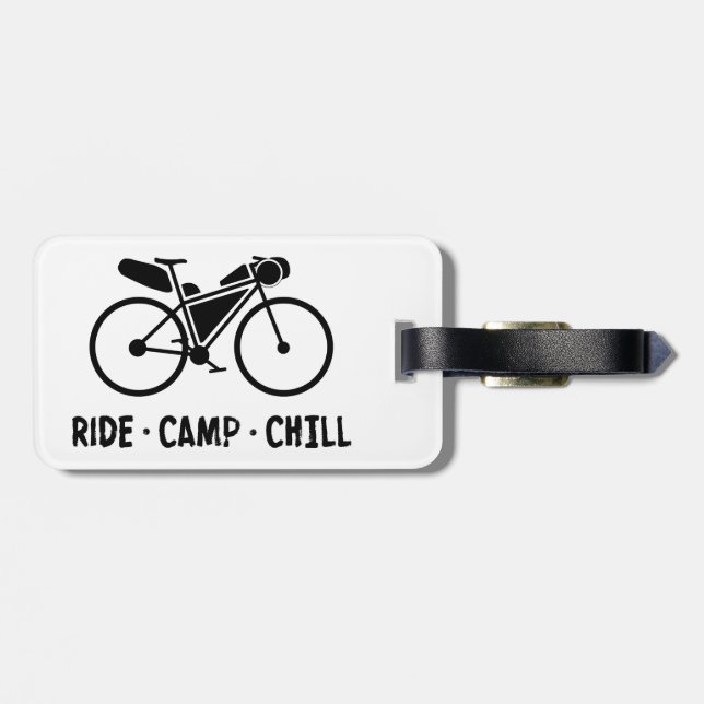 Etiqueta De Bagagem Ride Camp Chill Bikepacking (Traseira Horizontal)