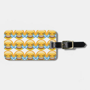 Etiqueta De Bagagem Rindo de Lágrimas de Choro de Joy emoji