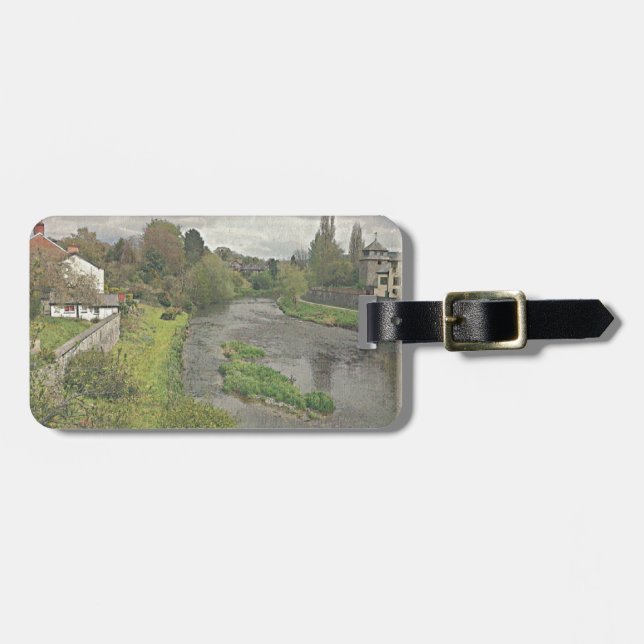 Etiqueta De Bagagem Rio Hafren em Newtown, Powys (Frente Horizontal)