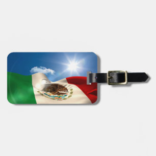 Etiqueta De Bagagem Rippling de Sinalizador do México Gerado Digitalm