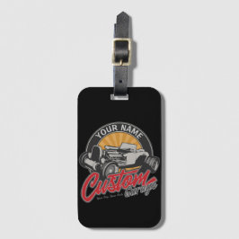Etiqueta De Bagagem Roadster Personalizado de Retrô Personalizado de G