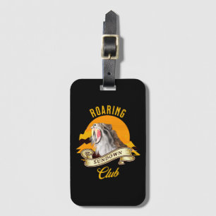 Etiqueta De Bagagem Roaring Sundown Club Sabertooth Tiger