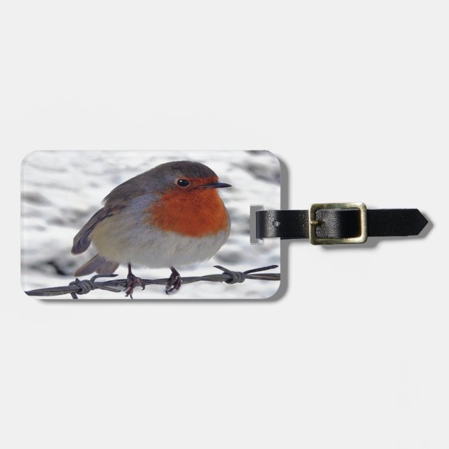 Etiqueta De Bagagem Robin Redbreast (Frente Horizontal)