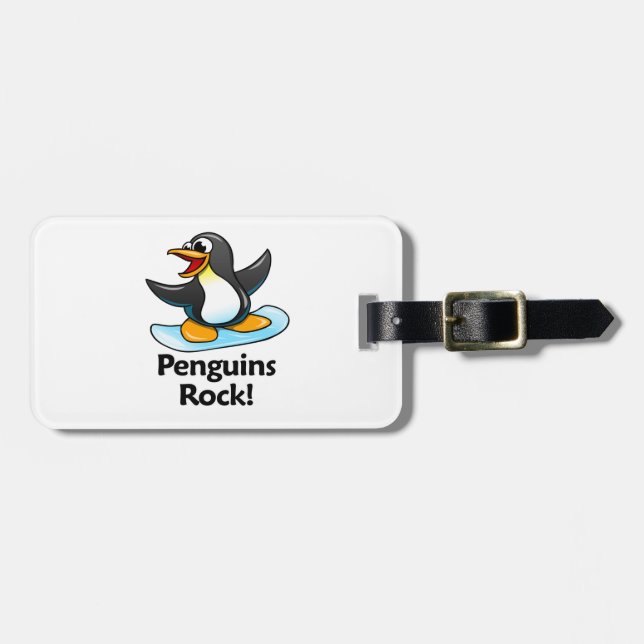 Etiqueta De Bagagem Rocha dos pinguins! (Frente Horizontal)