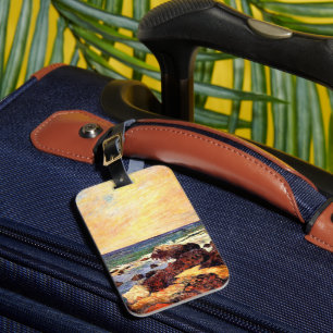 Etiqueta De Bagagem Rochas e Mar por Paul Gauguin,