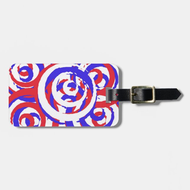 Etiqueta De Bagagem Rochas Vermelhas, Brancas E Azuis (Frente Horizontal)