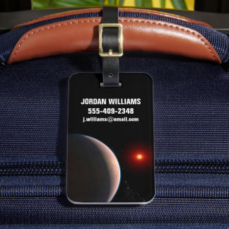 Etiqueta De Bagagem Rocky Exoplaneta Gj 486 B Orbitando Uma Estrela An