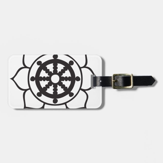 Etiqueta De Bagagem Roda Lotus de Dharma (Frente Horizontal)