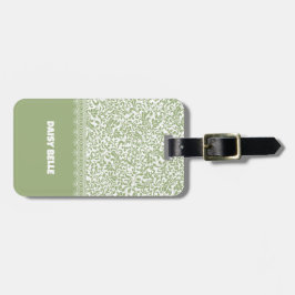 Etiqueta De Bagagem Rolar Etiqueta Verde e Bagagem Branca de Padrão