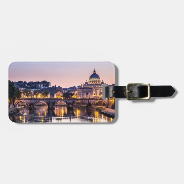 Etiqueta De Bagagem Roma Italia - catedral de St Peters (Frente Horizontal)
