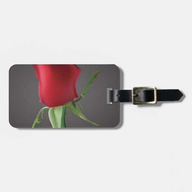 Etiqueta De Bagagem romântico-rosebud-vetor (Frente Horizontal)