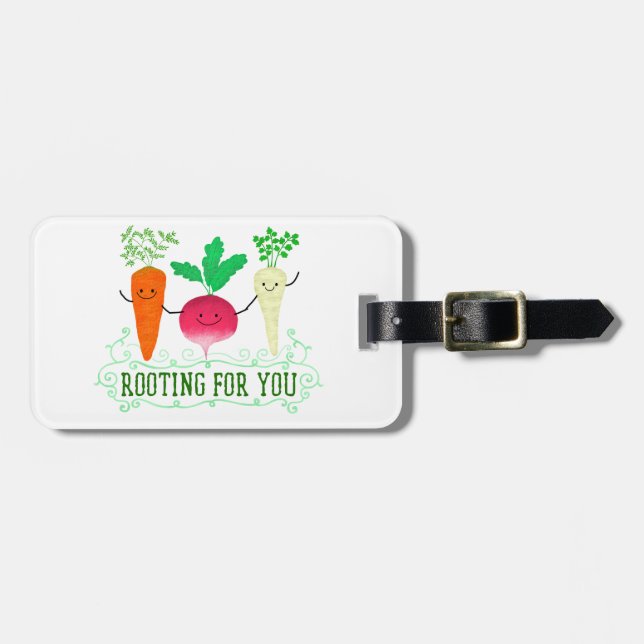 Etiqueta De Bagagem Root Pun Positivo - Root para você (Frente Horizontal)